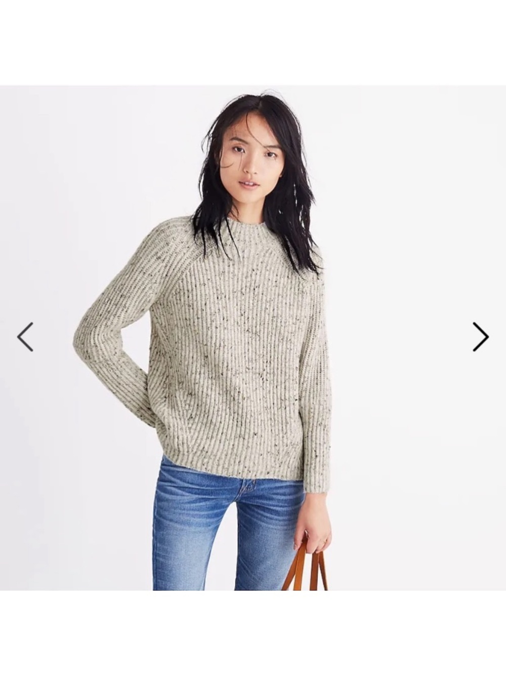 Madewell Donegal Mockneck Wool Blend Sweater